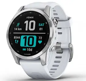 Смарт-годинник Garmin Fenix 7S Silver with Whitestone Band (010-02539-02/03)