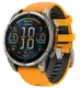 Спортивний годинник Garmin Fenix 8 51mm AMOLED Sapphire Titanium w. Spark Orange/Graphite Silicone Band (010-02905-10/11)