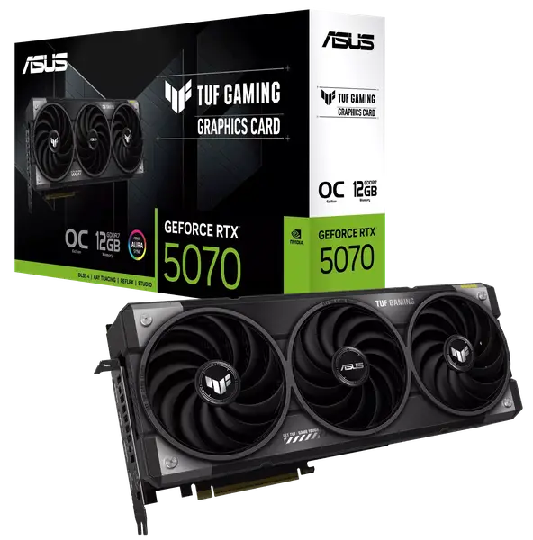 Відеокарта ASUS GeForce RTX 5070 TUF Gaming OC 12GB GDDR7 DLSS4 (TUF-RTX5070-O12G-GAMING)