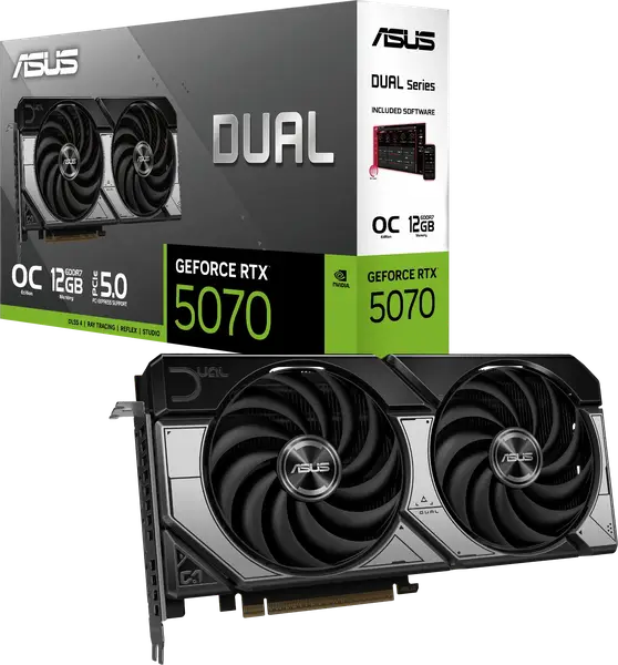 Відеокарта ASUS GeForce RTX 5070 Dual OC 12GB GDDR7 DLSS4 (DUAL-RTX5070-O12G)