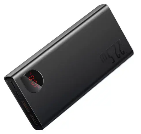 Зовнішній акумулятор (павербанк) Baseus Adaman Metal Digital Display 20000mAh 22.5W 2021 Editon Black (PPAD000101)