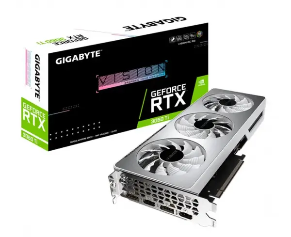 Вiдеокарта GIGABYTE GeForce RTX 3060 Ti VISION OC 8G rev. 2.0 (GV-N306TVISION OC-8GD rev.2.0)