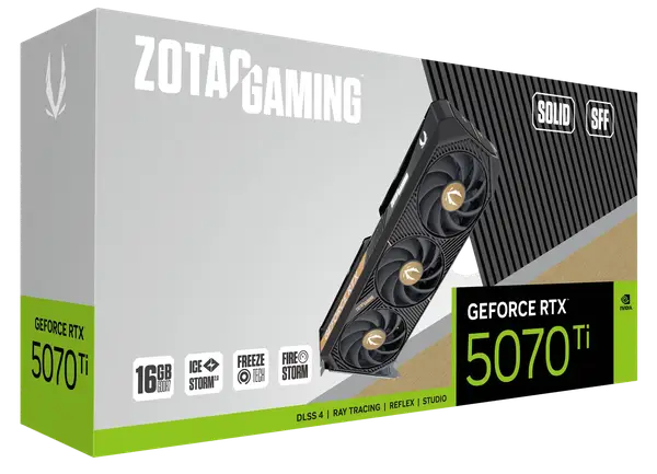 Відеокарта Zotac GeForce RTX 5070 Ti Solid SFF 16GB GDDR7 DLSS4 (ZT-B50710D3-10P)