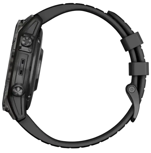Смарт-часы Garmin Fenix 7 Pro Sapphire Solar Carbon G. DLC Tit. with Black Band (010-02777-10/11)