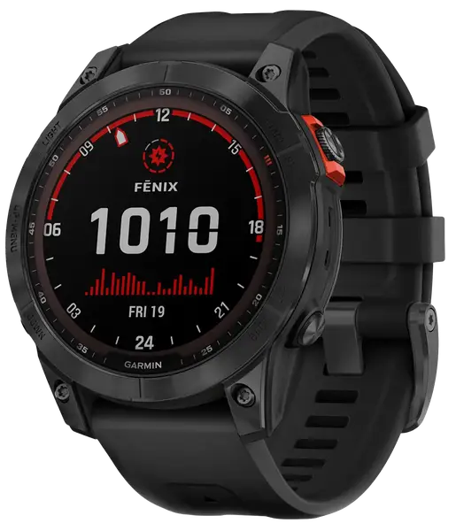 Смарт-годинник Garmin Fenix 7 Solar Slate Gray with Black Band (010-02540-10/11)