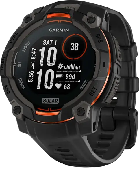 Смарт-годинник Garmin Instinct 3 45mm Solar Black with Black Band (010-02934-00)