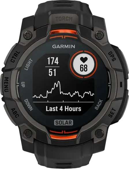Смарт-годинник Garmin Instinct 3 45mm Solar Black with Black Band (010-02934-00)