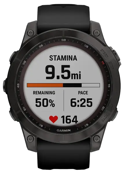 Смарт-годинник Garmin Fenix 7 Sapphire Solar Carbon Gray DLC Titanium with Black Band (010-02540-20/21)