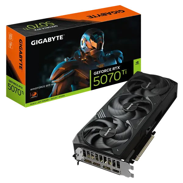 Відеокарта GIGABYTE GeForce RTX 5070 Ti WINDFORCE OC SFF 16G (GV-N507TWF3OC-16GD)
