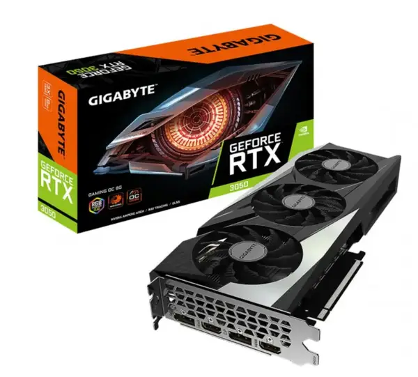 Видеокарта GIGABYTE GeForce RTX 3050 GAMING OC 8G (GV-N3050GAMING OC-8GD)