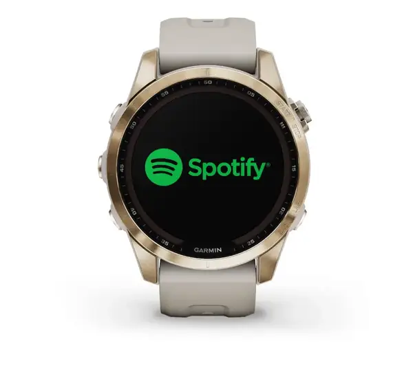 Смарт-годинник Garmin Fenix 7S Sapphire Solar C. Gold Titanium w. Light Sand Band (010-02539-20/21)