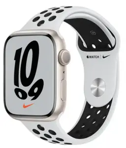 Смарт-годинник Apple Watch Nike Series 7 GPS 45mm Starlight Aluminum Case w. Pure Platinum/Black Nike Sport Band (MKNA3) Смарт-годинник Apple Watch Nike Series 7 GPS 45mm Starlight Aluminum Case w. Pure Platinum/Black Nike Sport Band (MKNA3)