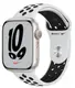 Смарт-годинник Apple Watch Nike Series 7 GPS 45mm Starlight Aluminum Case w. Pure Platinum/Black Nike Sport Band (MKNA3)