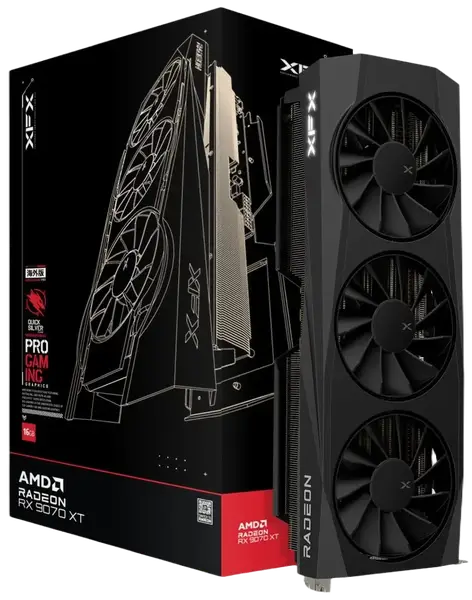 Відеокарта XFX Radeon RX 9070 XT QuickSilver Gaming 16GB GDDR6 (RX-97TQICKB9)