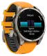 Спортивные часы Garmin Fenix 8 47mm AMOLED Sapphire Titanium w. Spark Orange/Graphite Silicone Band (010-02904-10/11)