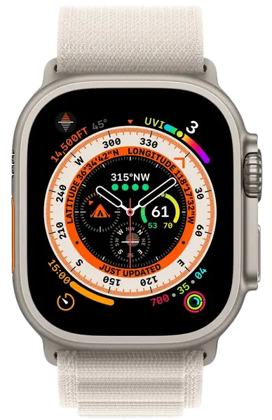 Смарт-годинник Apple Watch Ultra Titanium/Starlight Alpine Loop L LTE (MQFT3)