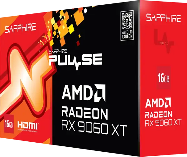 Відеокарта Sapphire Radeon RX 9060 XT Pulse OC 16GB GDDR6 (11350-03-20G)
