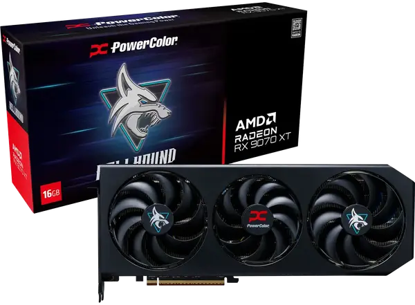 Відеокарта PowerColor Radeon RX 9070 XT Hellhound 16GB GDDR6 (RX9070XT 16G-L/OC)