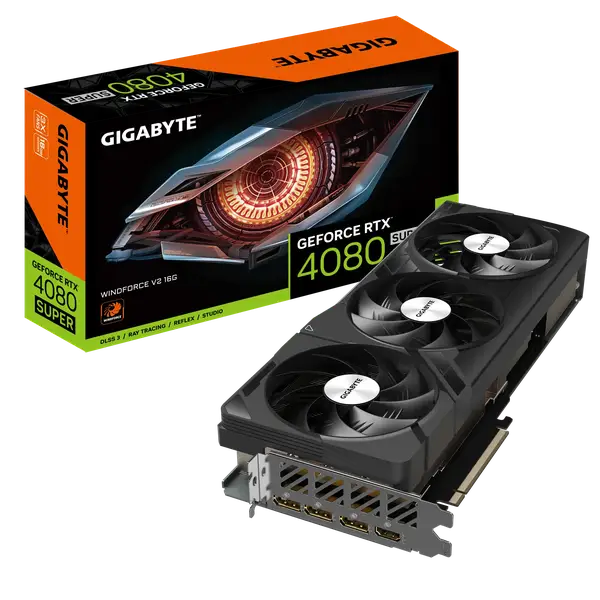 Відеокарта GIGABYTE GeForce RTX 4080 SUPER WINDFORCE V2 16G (GV-N408SWF3V2-16GD)