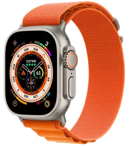 Смарт-годинник Apple Watch Ultra Titanium/Orange Alpine Loop S LTE (MNHH3)