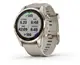Смарт-годинник Garmin Fenix 7S Sapphire Solar C. Gold Titanium w. Light Sand Band (010-02539-20/21)