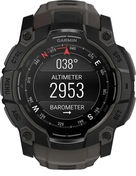 Смарт-годинник Garmin Instinct 3 50mm AMOLED Black with Charcoal Band (010-03020-00)