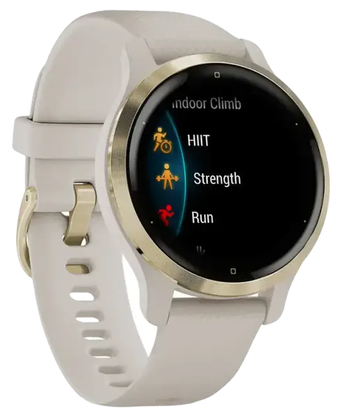 Смарт-годинник Garmin Venu 2S Light Gold Stainless Steel Bezel with Light Sand Case and Silicone Band (010-02429-01/11)