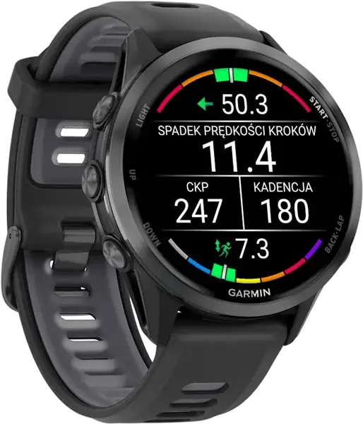 Смарт-годинник Garmin Forerunner 970 Carbon Gray DLC Titanium w. Black Case and Black/Translucent W. Band (010-02969-00/10)