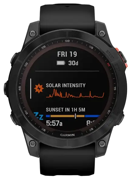 Смарт-годинник Garmin Fenix 7 Solar Slate Gray with Black Band (010-02540-10/11)