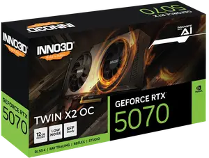 Відеокарта INNO3D GeForce RTX 5070 Twin X2 OC 12GB GDDR7 DLSS4 (N50702-12D7X-195064N)