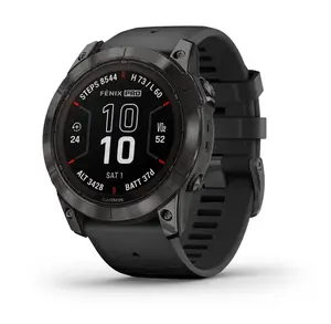 Смарт-годинник Garmin Fenix 7X Pro Sapphire Solar Carbon G. DLC Tit. with Black Band (010-02778-10/11)