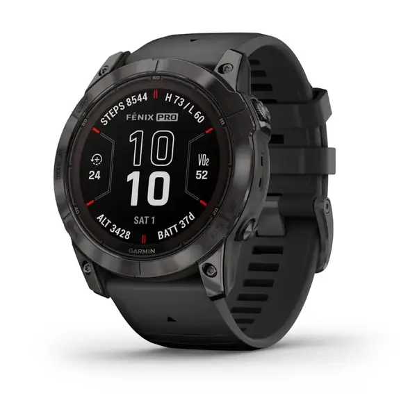 Смарт-годинник Garmin Fenix 7X Pro Sapphire Solar Carbon G. DLC Tit. with Black Band (010-02778-10/11)