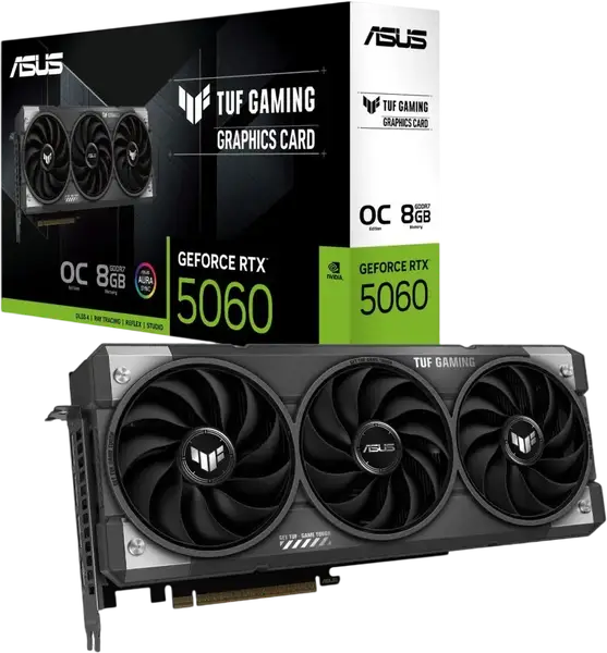 Відеокарта ASUS GeForce RTX 5060 TUF Gaming OC 8GB GDDR7 DLSS4 (TUF-RTX5060-O8G-GAMING)