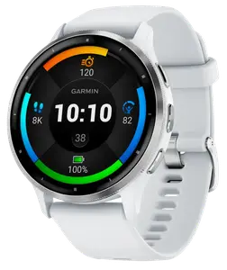 Смарт-часы Garmin Venu 3 Slate S. Steel Bezel w. White Case and S. Band (010-02784-00)