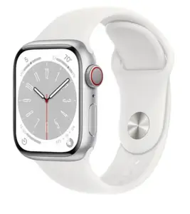 Смарт-годинник Apple Watch 8 41/Silver Aluminum/White Sport LTE (MP4A3)