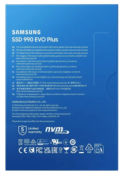 SSD накопичувач Samsung 990 EVO Plus 2 TB (MZ-V9S2T0BW)