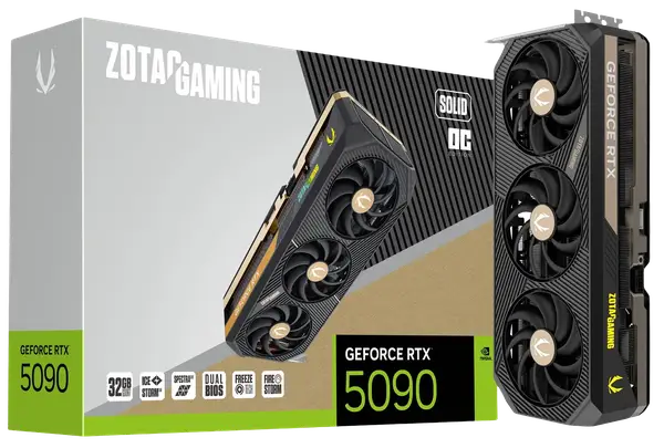 Відеокарта Zotac GeForce RTX 5090 Solid OC 32GB GDDR7 DLSS4 (ZT-B50900J-10P)