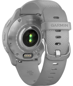 Смарт-часы Garmin Venu 2 Plus Silver S. Steel Bezel w. Powder G. Case and S. Band (010-02496-00/10)