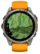 Спортивний годинник Garmin Fenix 8 51mm AMOLED Sapphire Titanium w. Spark Orange/Graphite Silicone Band (010-02905-10/11)
