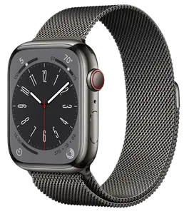 Смарт-годинник Apple Watch 8 45/Graphite Steel/Graphite Milanese Loop LTE (MNKX3)