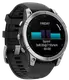 Спортивний годинник Garmin Fenix E 47mm AMOLED Stainless Steel with Black Silicone Band (010-03025-02/00)
