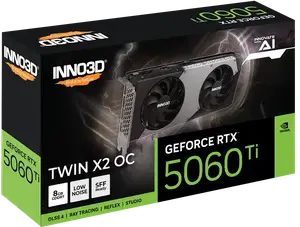 Відеокарта INNO3D GeForce RTX 5060 Ti Twin X2 OC 8GB GDDR7 DLSS4 (N506T2-08D7X-193075N)