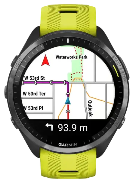 Спортивные часы Garmin Forerunner 965 Carbon Gray Titanium Bezel w. Black Case and Amp Yell/Black S. Band (010-02809-02/12)