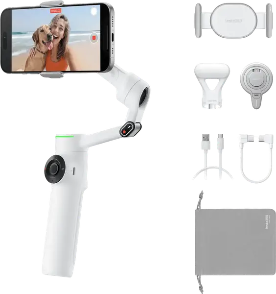 Монопод для селфі Insta360 Flow 2 Pro Creator Bundle White (CINSABQ/B)