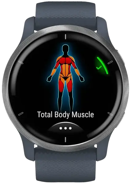 Смарт-годинник Garmin Venu 2 Silver Bezel with Granite Blue Case and Silicone Band (010-02430-10/00)