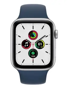 Смарт-годинник Apple Watch SE GPS 44mm Silver Aluminum Case w. Abyss Blue S. Band (MKQ43)