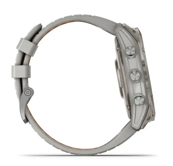 Смарт-годинник Garmin Fenix 7X Pro Sapphire Solar Titanium w. Fog Gray/Ember O. Band (010-02778-14/15)