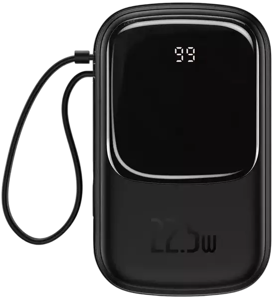 Зовнішній акумулятор (Power Bank) Baseus Power Bank 20000mAh з USB-C Cable Q Pow Display 22.5W Black (PPQD-I01)