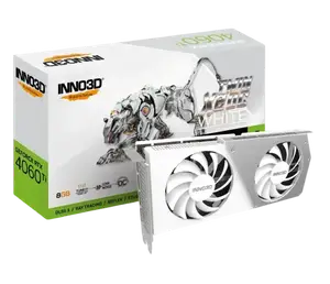Відеокарта INNO3D GEFORCE RTX 4060 Ti 8GB TWIN X2 OC WHITE (N406T2-08D6X-171153W)