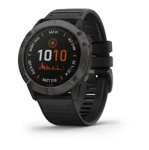 Смарт-годинник Garmin Fenix 6X Pro Solar Titanium Carbon Grey DLC with Black Band (010-02157-21)